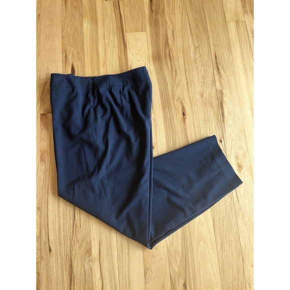 Talbots Pants - Talbots Navy Blue Ankle Dress Pants Trousers High Rise Sz 14‎ Stretch Side Zip